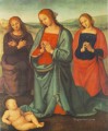 Virgen con santos adorando al niño 1503 Renacimiento Pietro Perugino